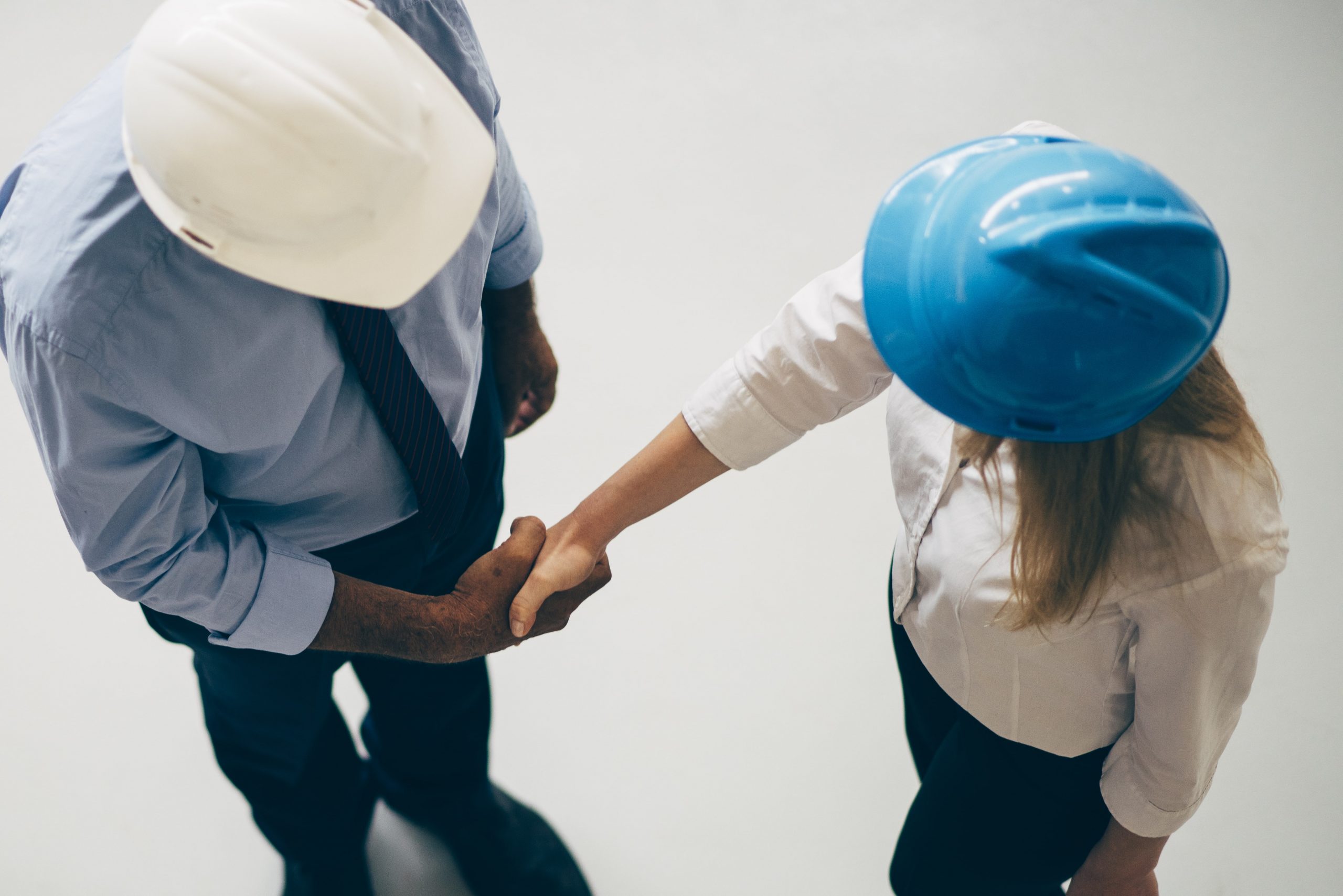 Health and safety advisors at a construction site.